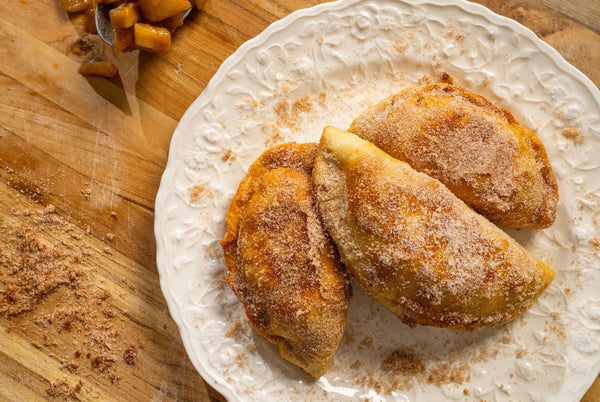 Apple empanadas with cinnamon sugar
