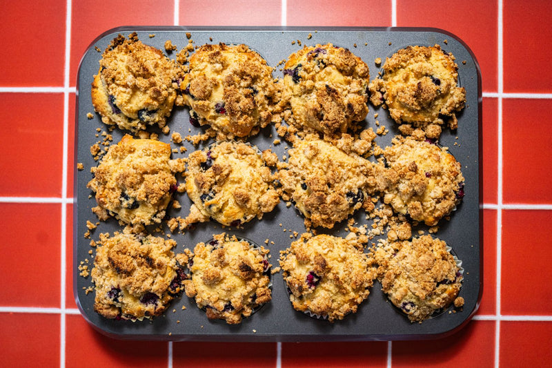 Batch Of Blueberry Masa Muffins