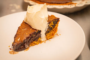 Slice of champurrado pie