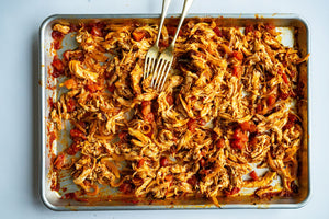Sheet pan with chicken tinga