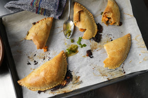 Baked sweet potato and poblano empanadas