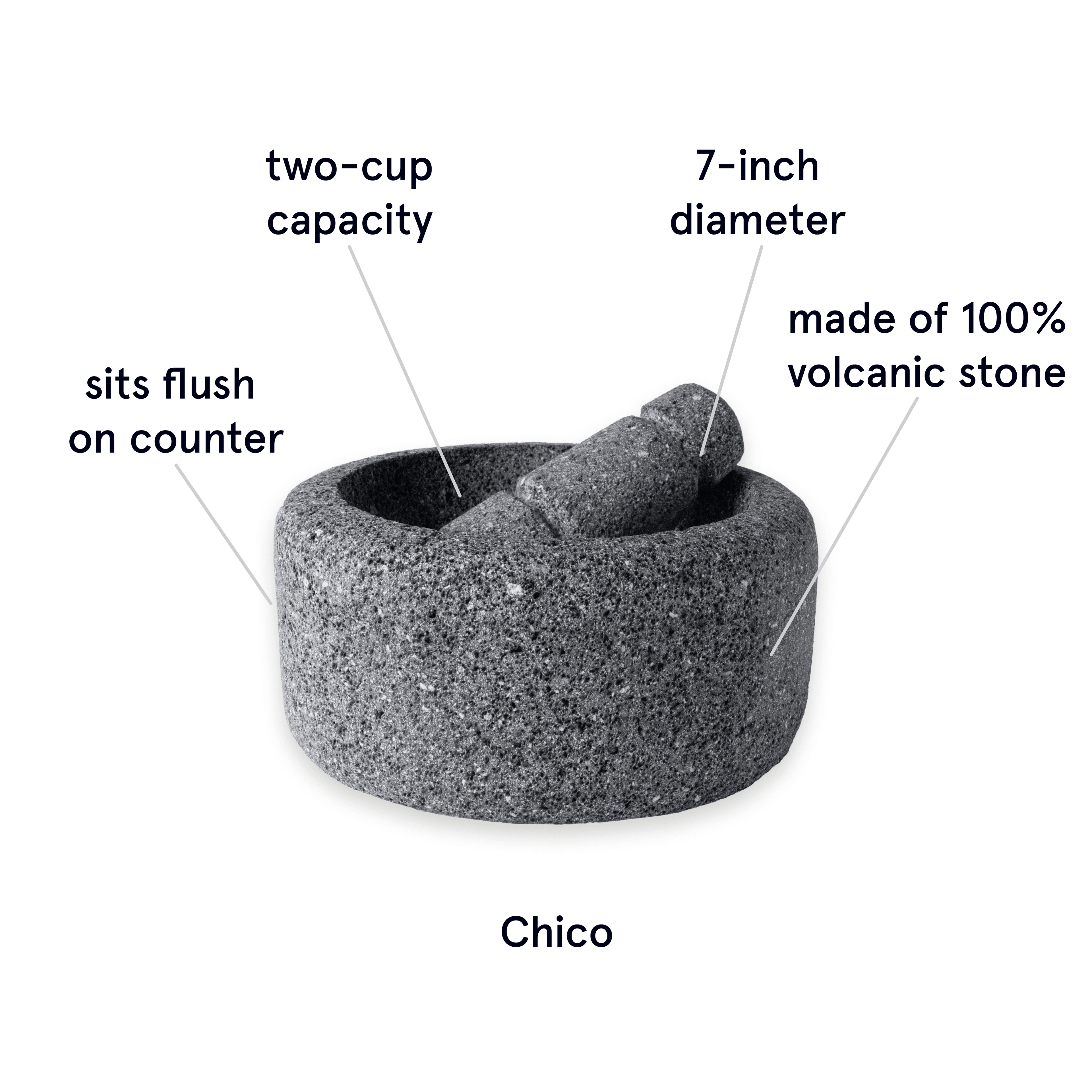 Molcajete Chico Details