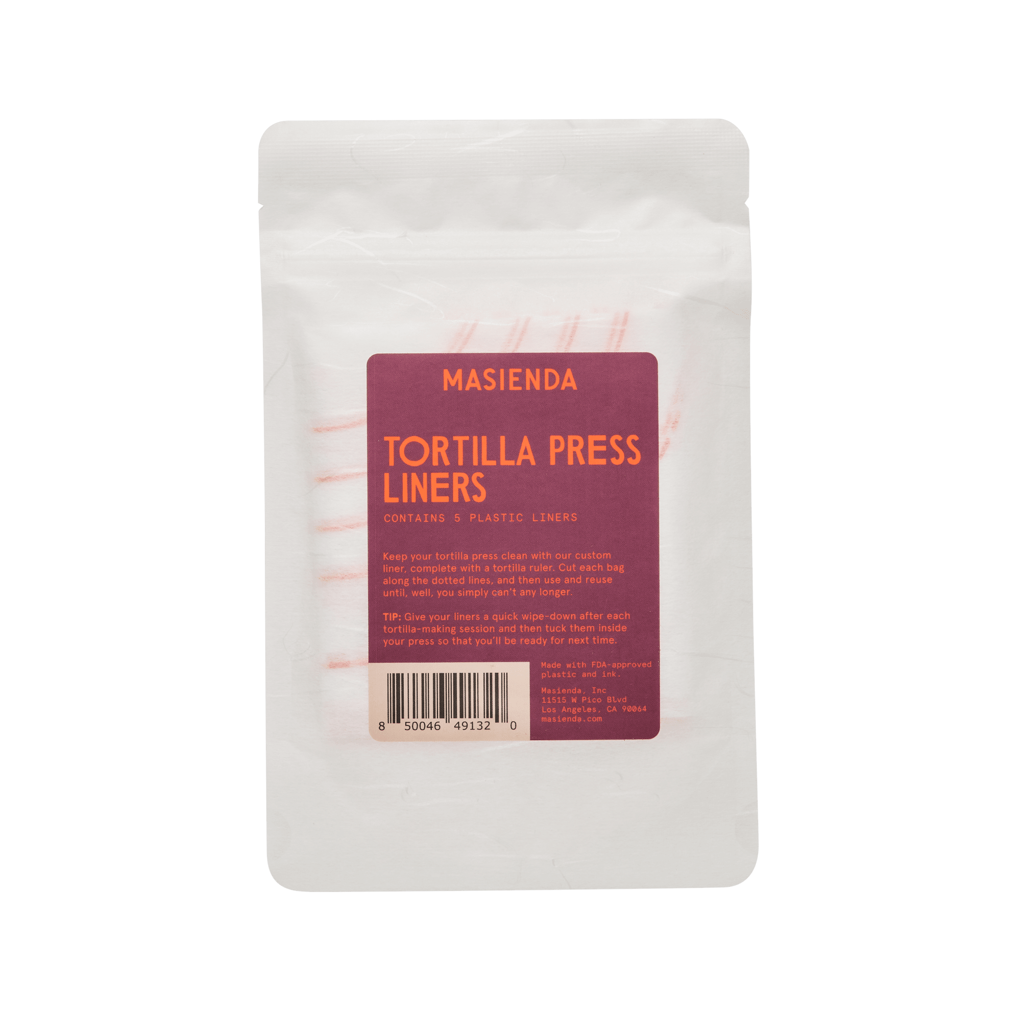 Plastic Tortilla Press Liners