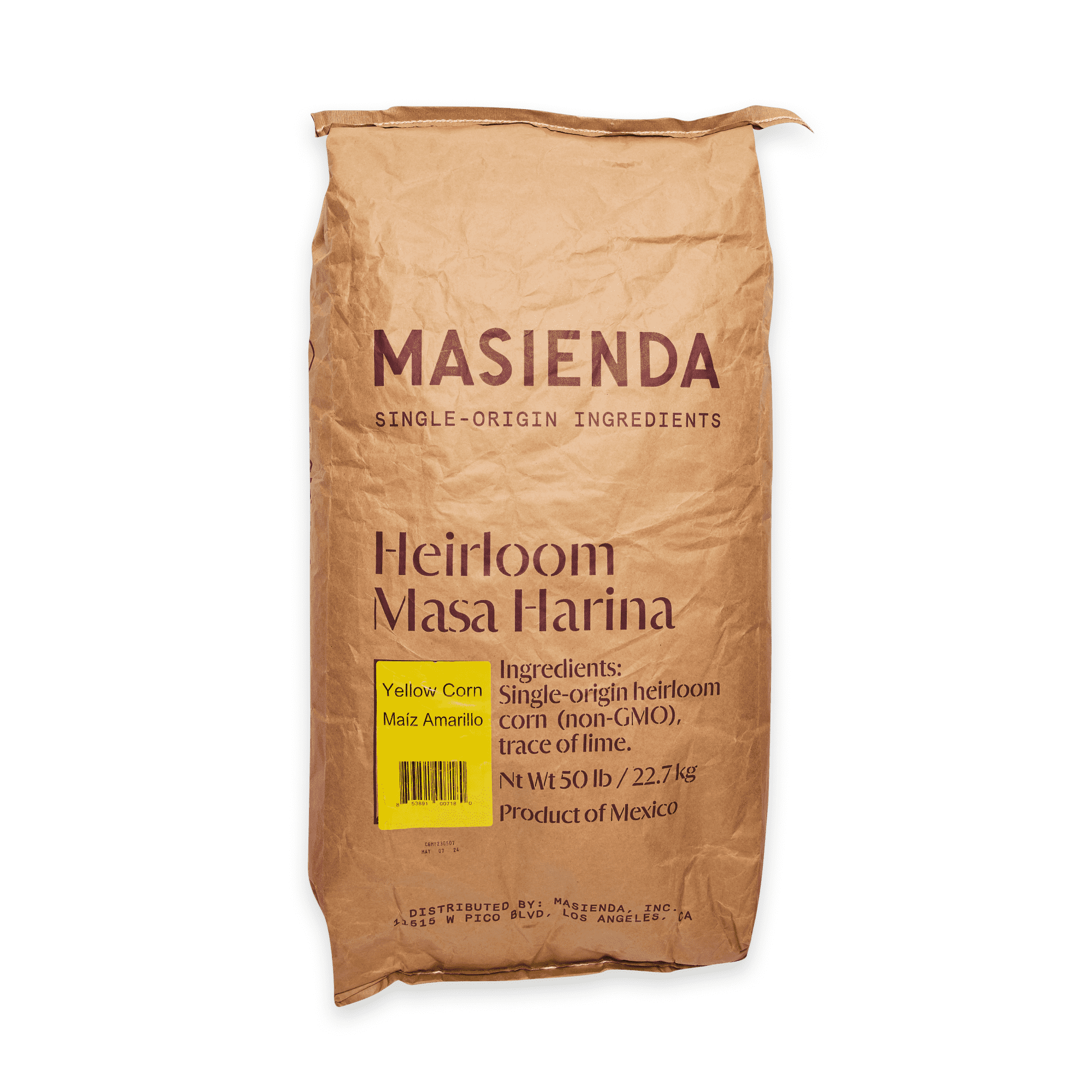 Harina de Masa Heirloom | Masa Harina Amarilla | 50 lb