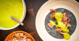 Taco de carnitas con salsa verde